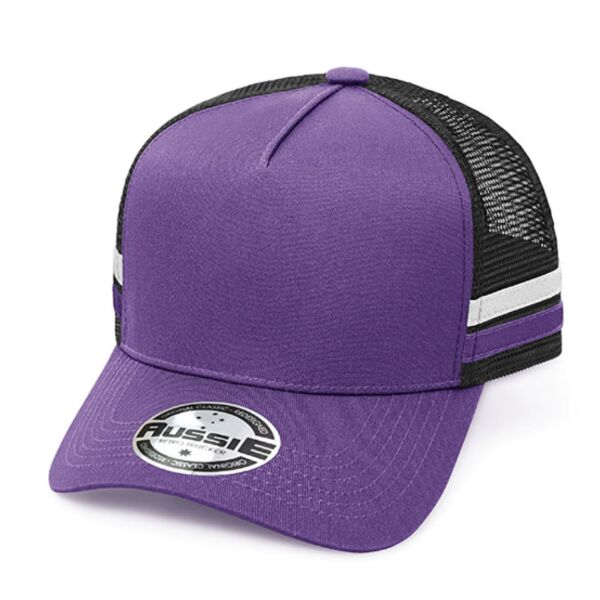 Kids A-Frame Striped Trucker Cap Thumbnail